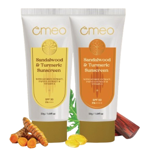 OMEO | Sandalwood & Turmeric SPF 30 & 50++++ Sunscreen  50g